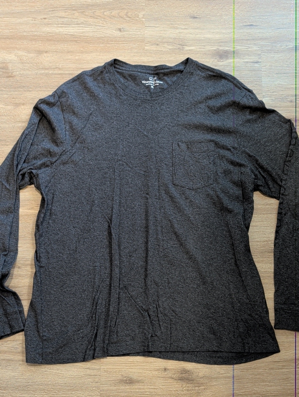 Vineyard Vines Men's Long-Sleeve Pocket Tee - Charcoal Black